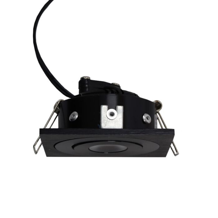 13 spots veranda orientable Rona carré, IP44, avec kit de connexion et télécommande, noir
