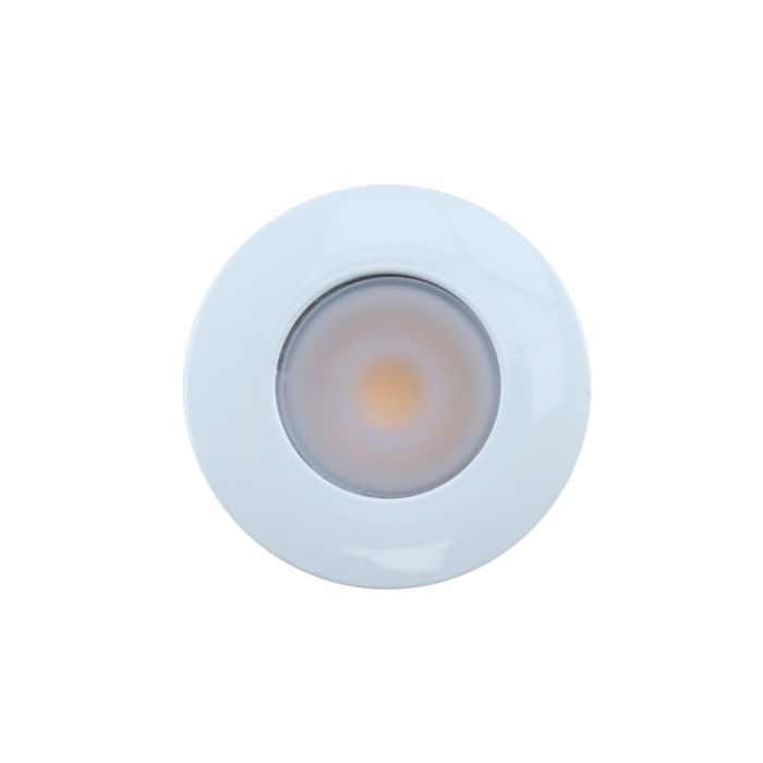 6 spots en saillie veranda ronds blancs Vasso, IP44, avec kit de connexion et télécommande