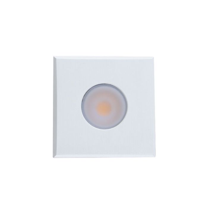 Spot en saillie veranda carré blanc Fredo, IP44, gradable