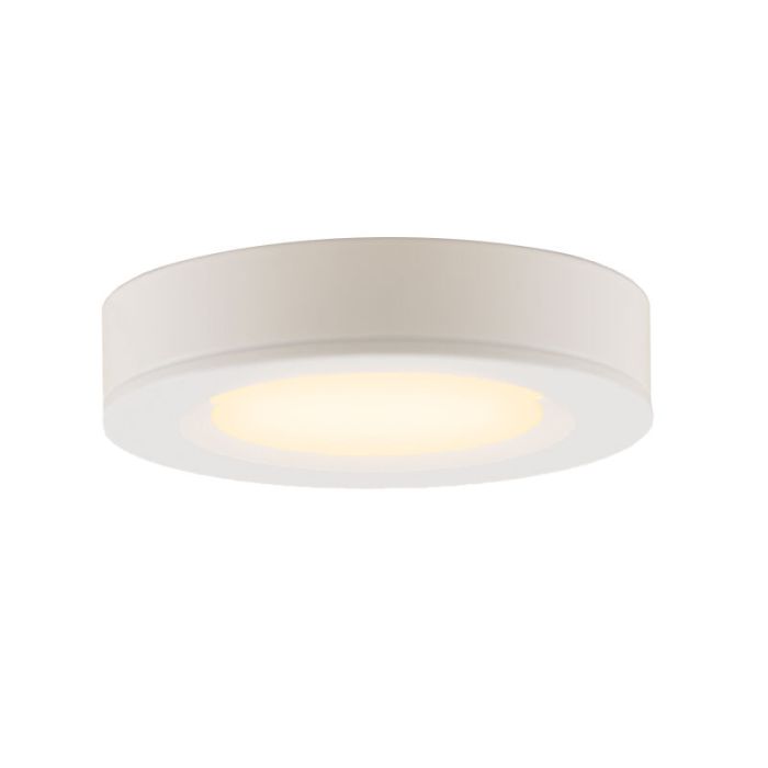 2 lampes rondes sous placard de cuisine, blanc, avec kit de connexion et télécommande