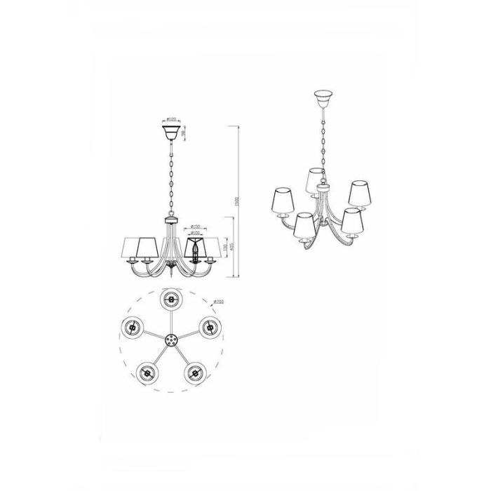Lustre classique blanc, Aycan