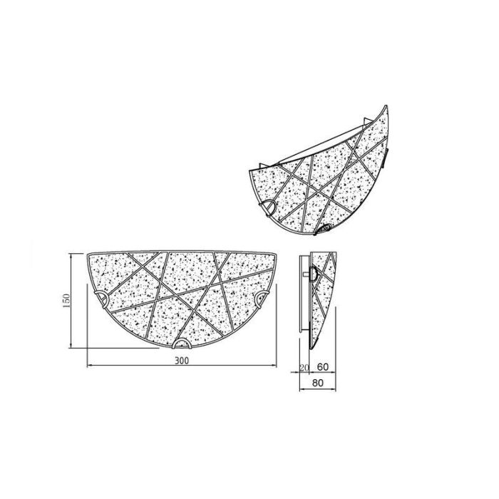 Applique murale moderne blanche, Fortes