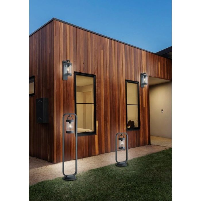 Applique extérieur avec capteur crépusculaire rustique anthracite, Sambesi, IP44