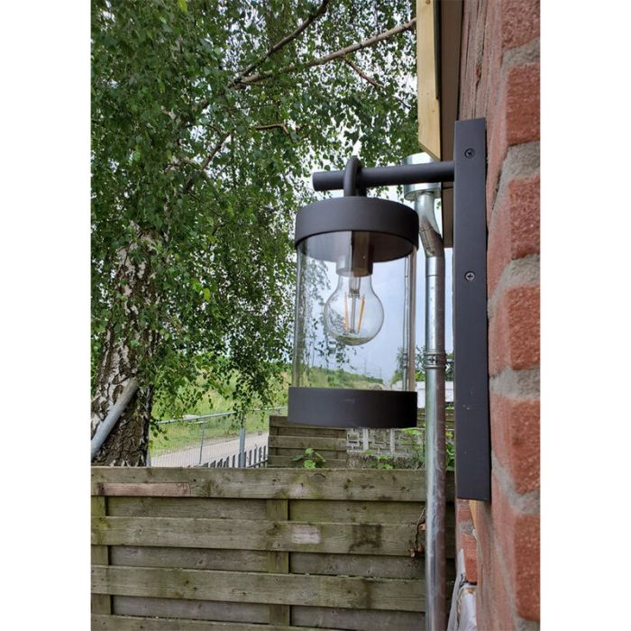 Applique extérieur avec capteur crépusculaire rustique anthracite, Sambesi, IP44