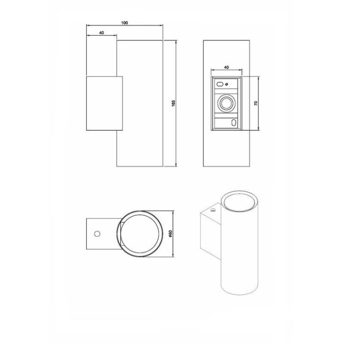 Applique up and down moderne dorée, Adam | Lampgiant.fr