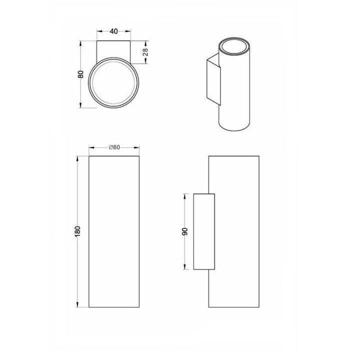 Applique murale moderne nickel, Kaso