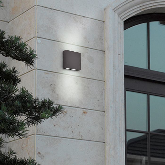 Luminaire extérieur moderne anthracite, Bridlington, 3W, 3000K LED, IP54