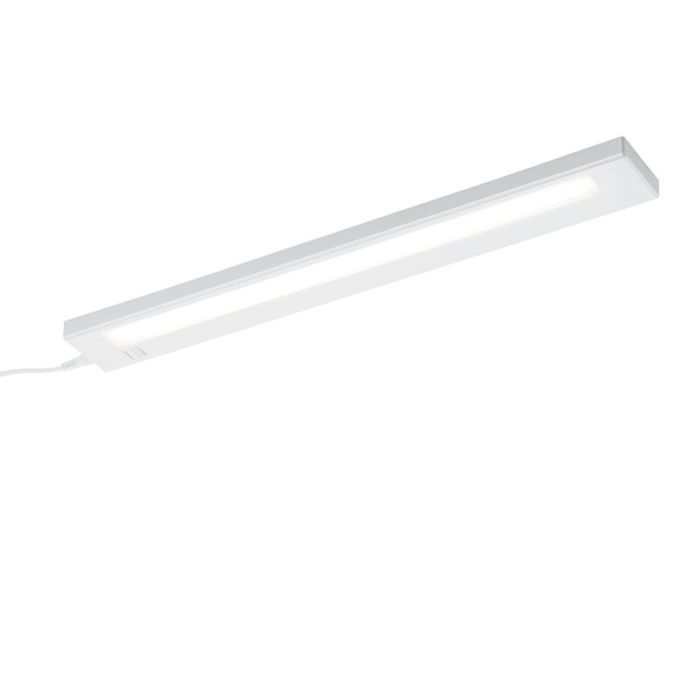 Éclairage sous meuble cuisine en plastique blanc, Sinem, 7W, 3000K LED, avec interrupteur
