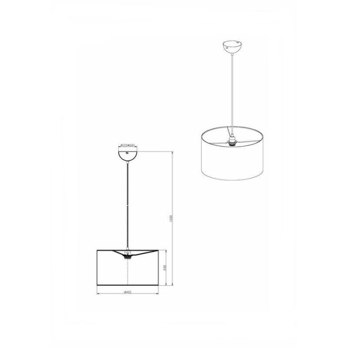 Suspension moderne noire, Jeany