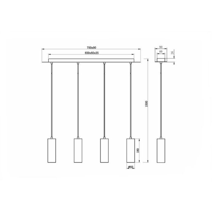 Suspension moderne blanche, Kaso