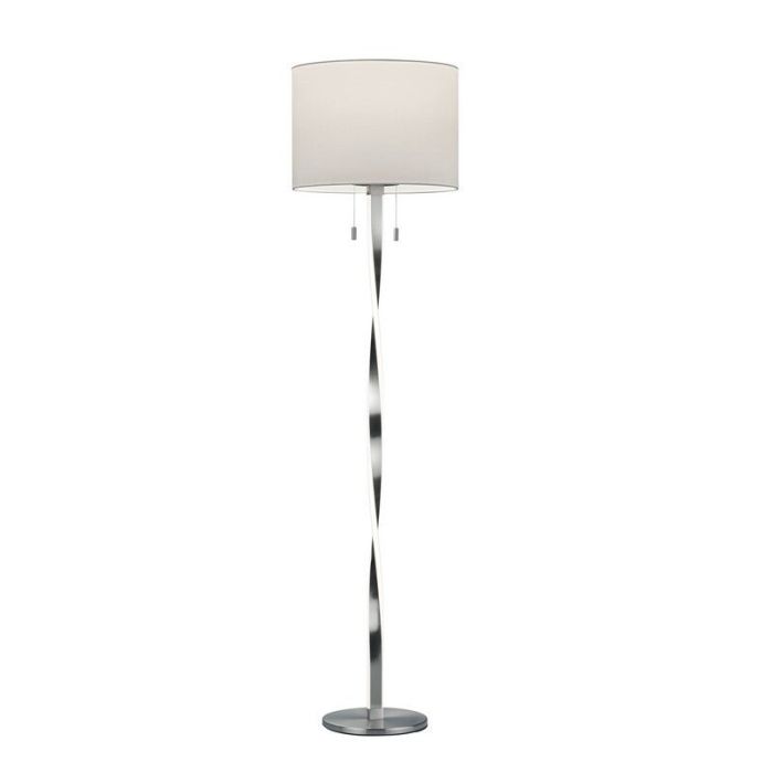 Lampadaire moderne nickel, Ramten, 7W, 3000K LED, avec interrupteur