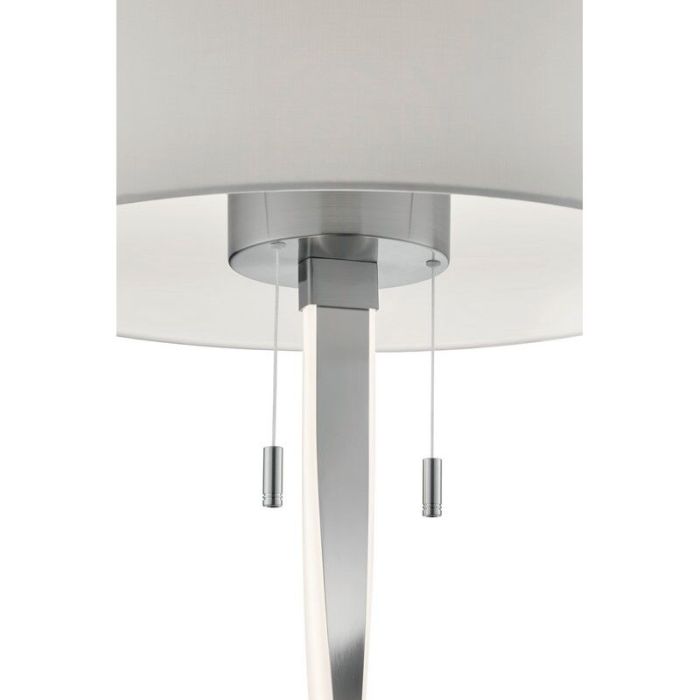 Lampadaire moderne nickel, Ramten, 7W, 3000K LED, avec interrupteur