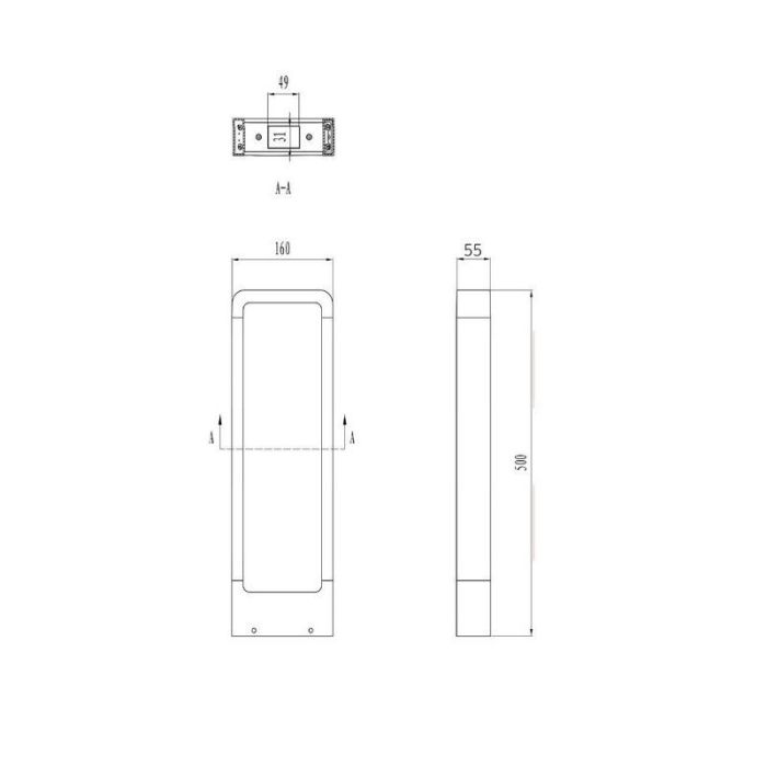 Luminaire extérieur moderne anthracite, Norton, 4,5W, 3000K LED, IP54