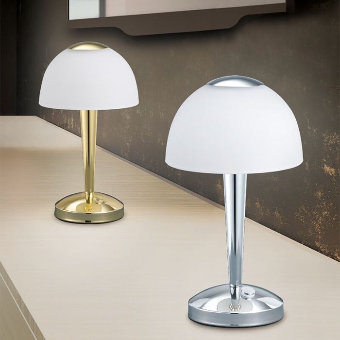 Lampe de table classique laiton, Daphne, 4W, 3000K LED, avec interrupteur