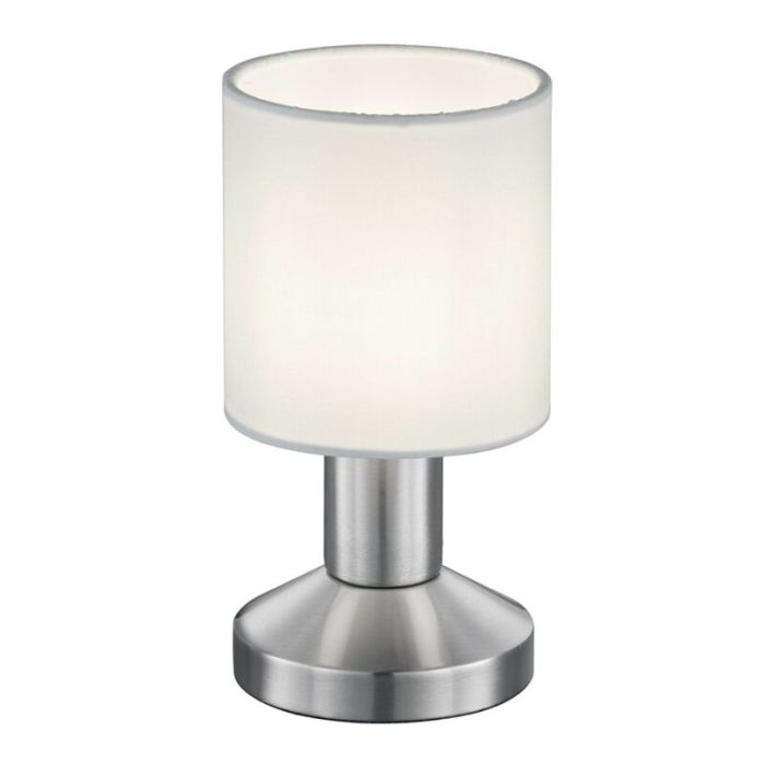 Lampe de table en métal nickel, Nordby, avec interrupteur