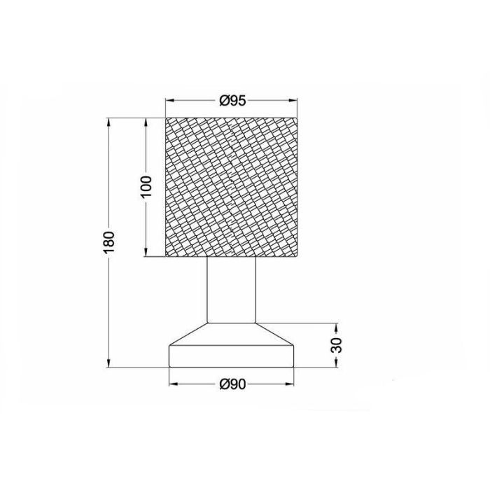 Lampe de table en métal nickel, Nordby, avec interrupteur