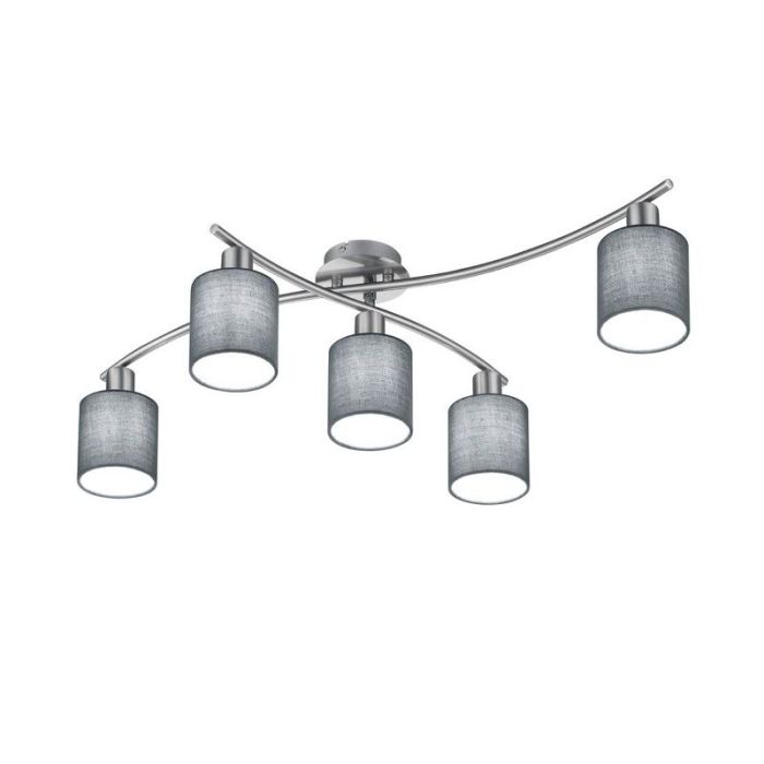 Lampe plafond en métal nickel, Nordby
