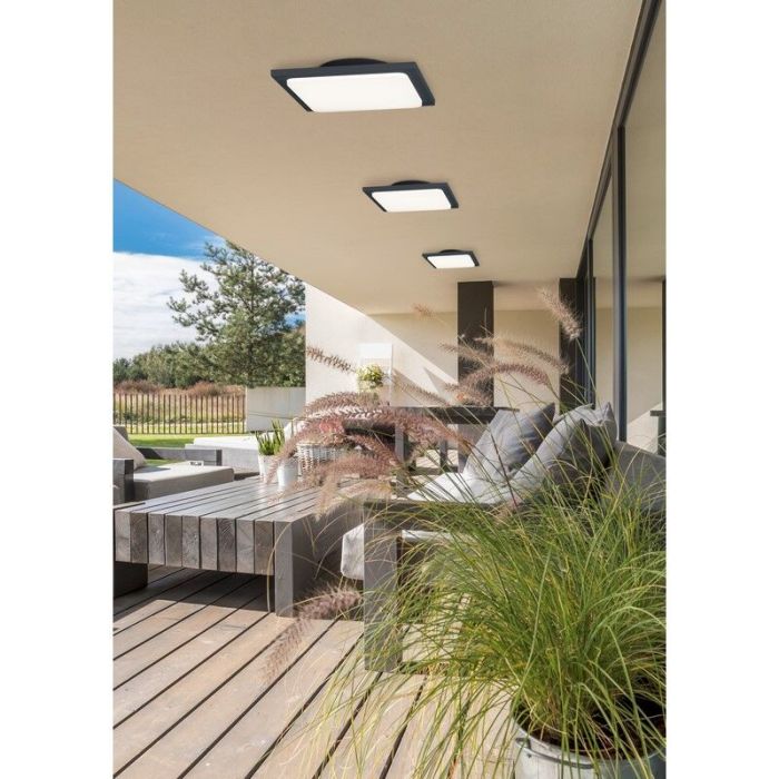 Luminaire extérieur en aluminium anthracite, Elonzo, 18W, 3000K LED, IP54