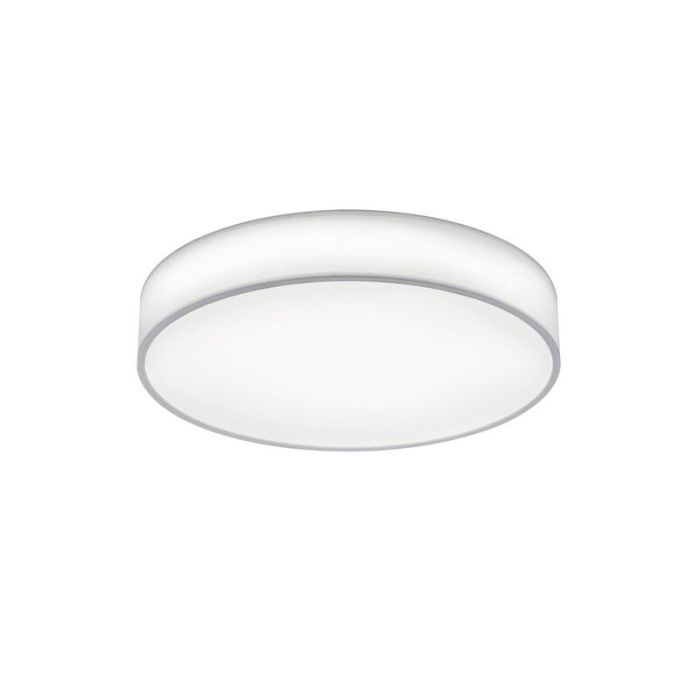 Lampe plafond en tissu blanche, Winnie, 40W, blanc chaud à froid réglable LED, avec télécommande
