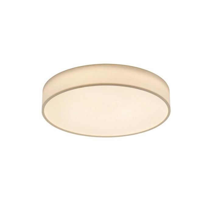 Lampe plafond en tissu blanche, Winnie, 40W, blanc chaud à froid réglable LED, avec télécommande