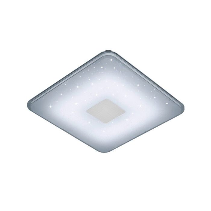 Lampe plafond moderne blanche, Lev, 30W, blanc chaud à froid réglable LED, avec télécommande