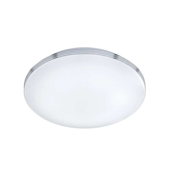 Plafonnier salle de bain en plastique chromé, Brunella, 18W, 3000K LED, IP44
