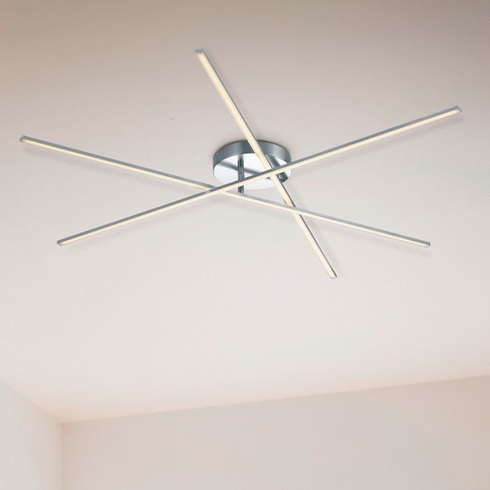 Lampe plafond design nickel, Gottrup, 8,5W, 3000K LED