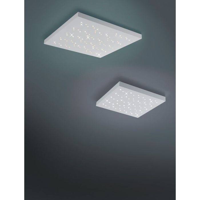 Lampe plafond moderne blanche, Jernved, 36W, blanc chaud à froid réglable LED, avec télécommande