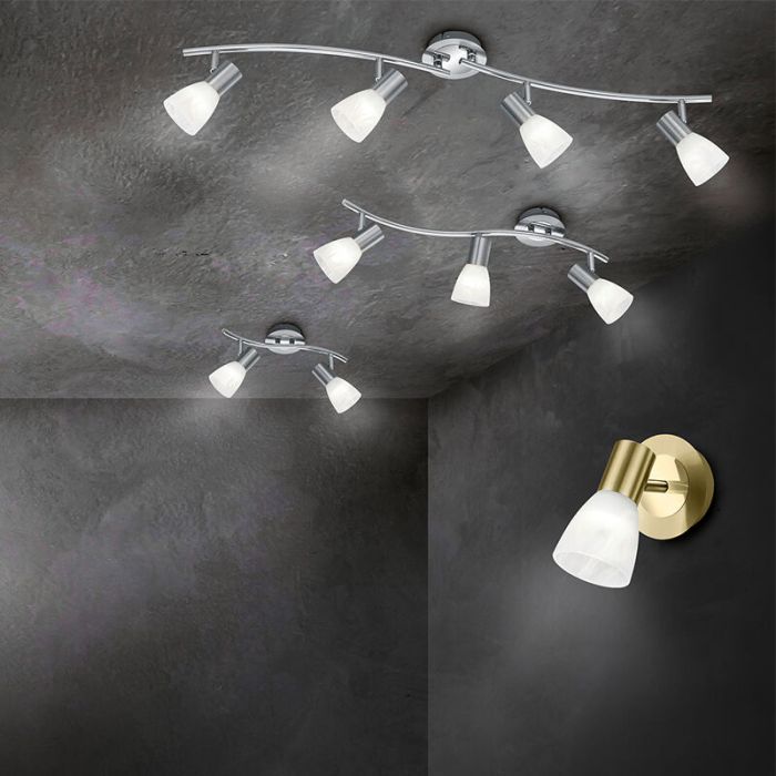 Spot plafond moderne nickel, Gustav