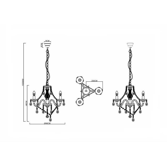 Lustre classique transparent, Pedra