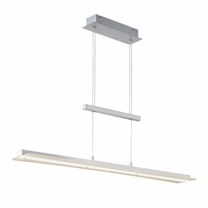 Suspension table à manger moderne nickel, Port, 18W, blanc chaud à froid réglable LED