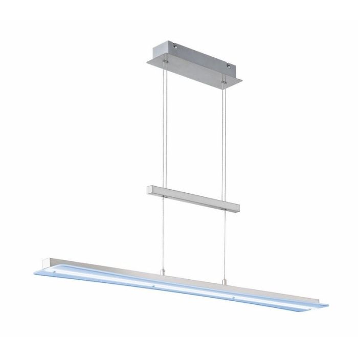 Suspension table à manger moderne nickel, Port, 18W, blanc chaud à froid réglable LED