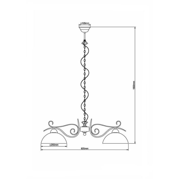 Suspension classique blanche, Jared