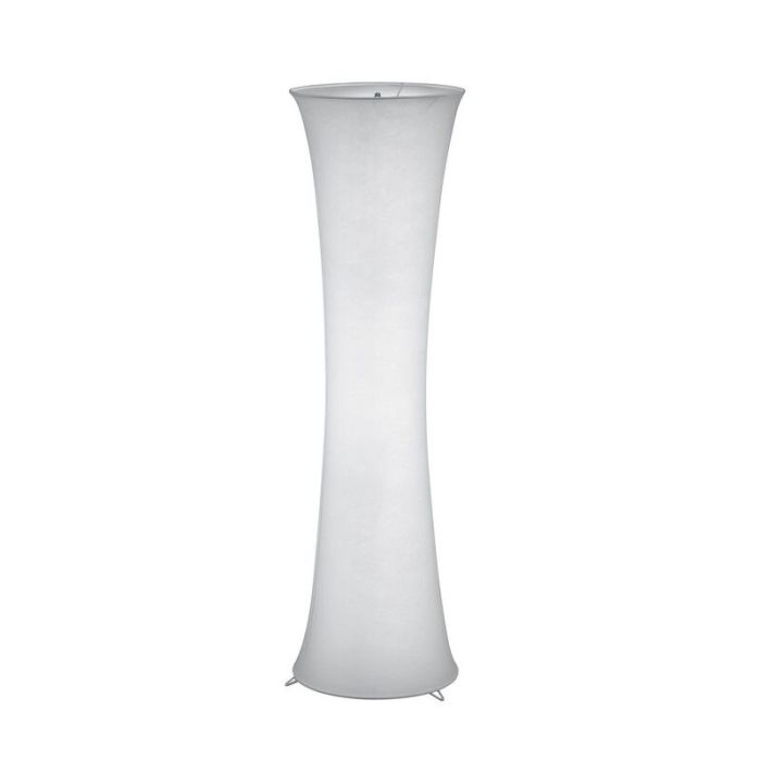 Lampadaire en métal blanc, Vivy, avec interrupteur