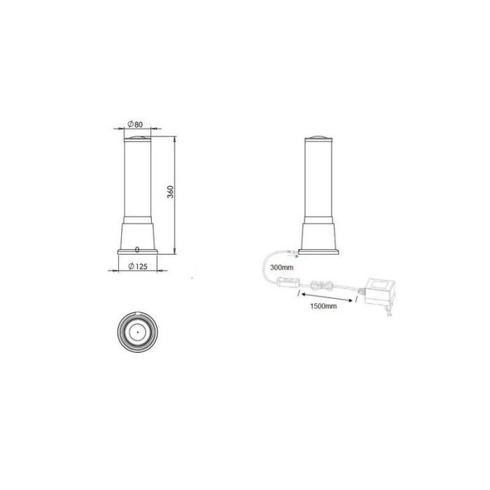 Lampe de table pour enfants design argentée, Berke, 6W, 3000K LED, avec interrupteur