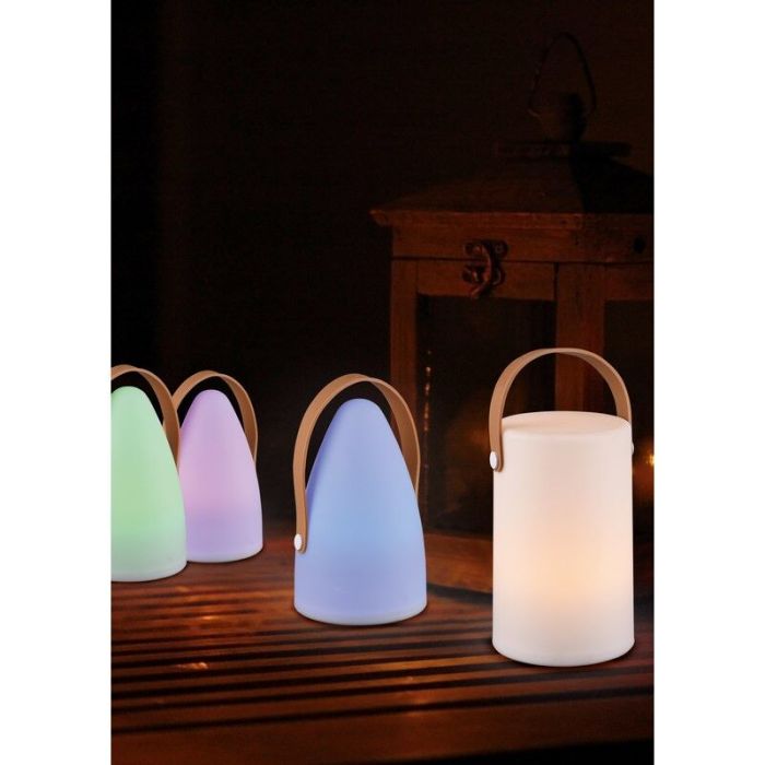 Lampe de table extérieur moderne blanche, Marso, 1W, 3000K LED, IP44, avec interrupteur