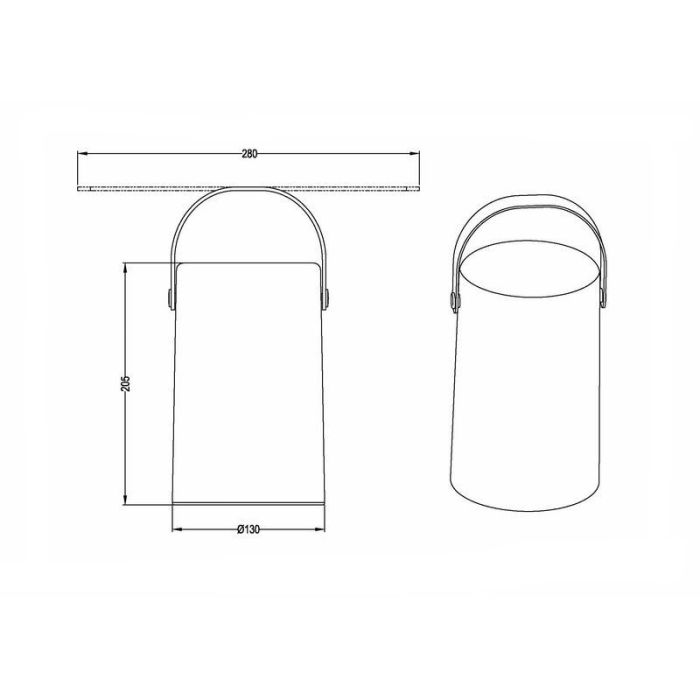 Lampe de table extérieur moderne blanche, Marso, 1W, 3000K LED, IP44, avec interrupteur