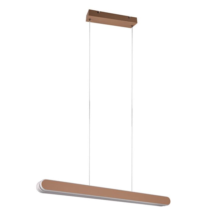 Suspension design laiton, Dwayn, 48W, blanc chaud à froid réglable LED, avec variateur tactile