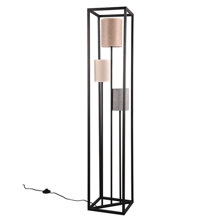Lampadaire moderne noir, Gilano