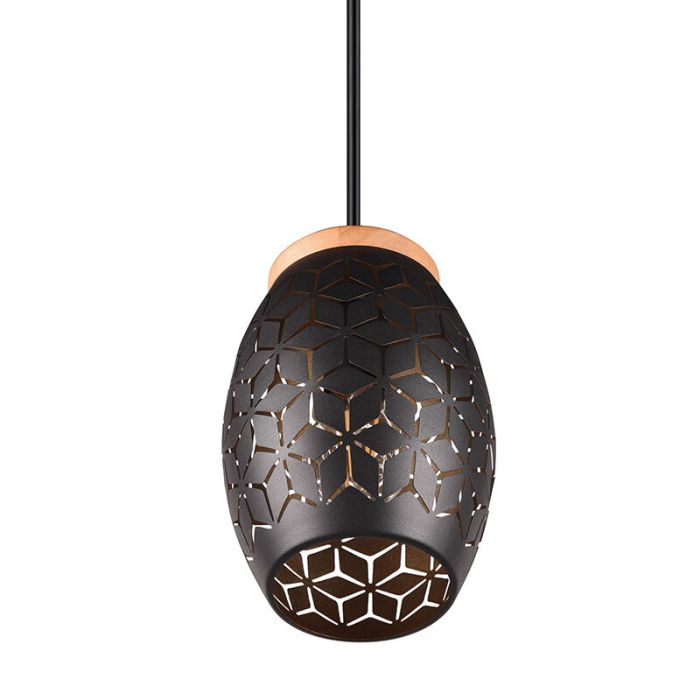 Suspension moderne noire, Delana