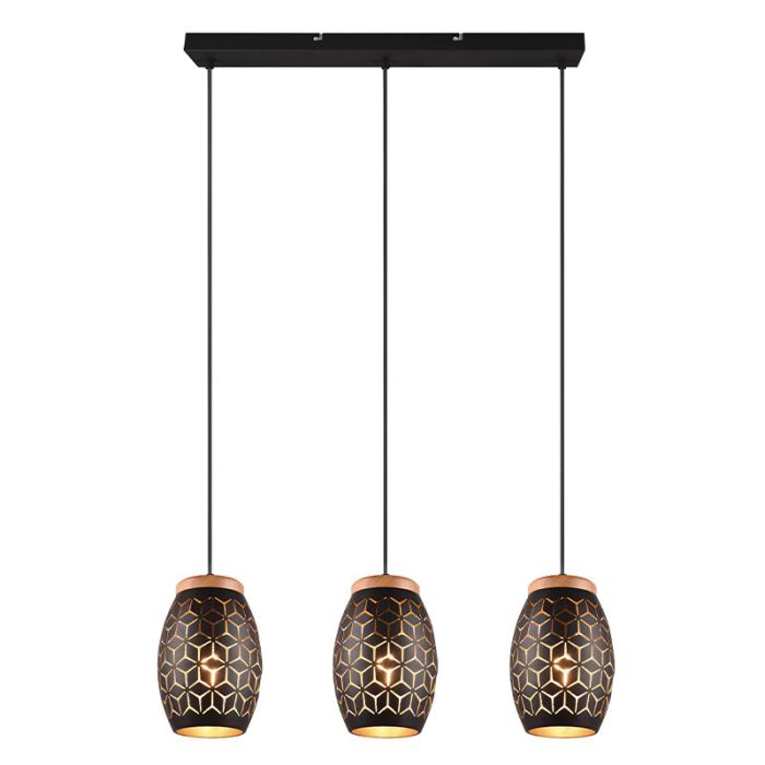 Suspension moderne noire, Delana