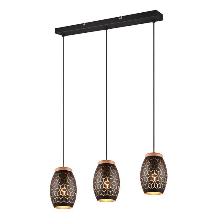 Suspension moderne noire, Delana