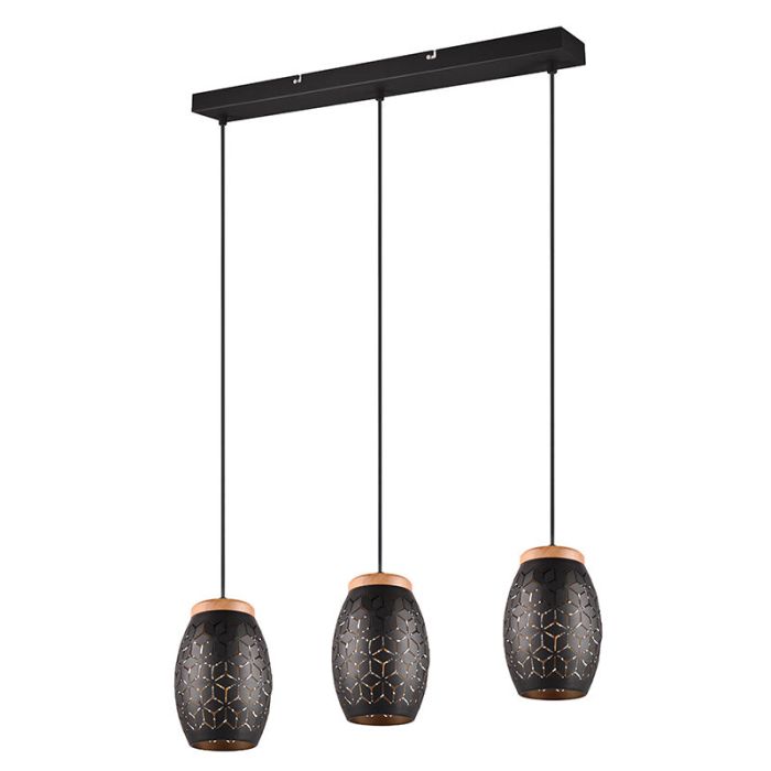 Suspension moderne noire, Delana
