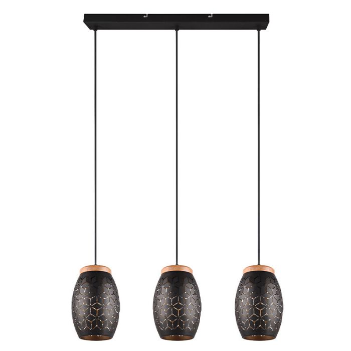 Suspension moderne noire, Delana