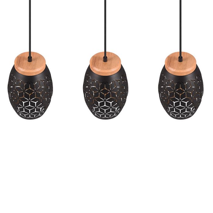 Suspension moderne noire, Delana