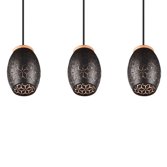 Suspension moderne noire, Delana