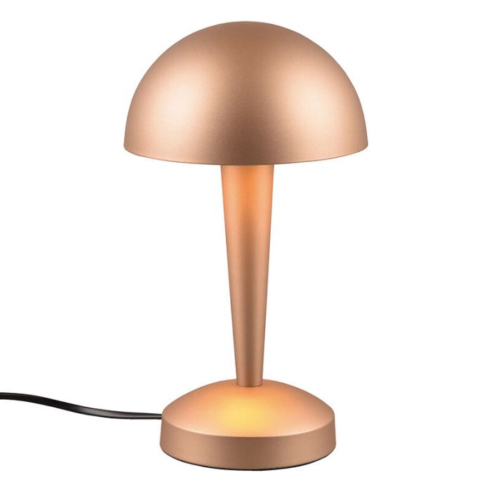 Lampe de table moderne taupe, Delila, avec variateur tactile