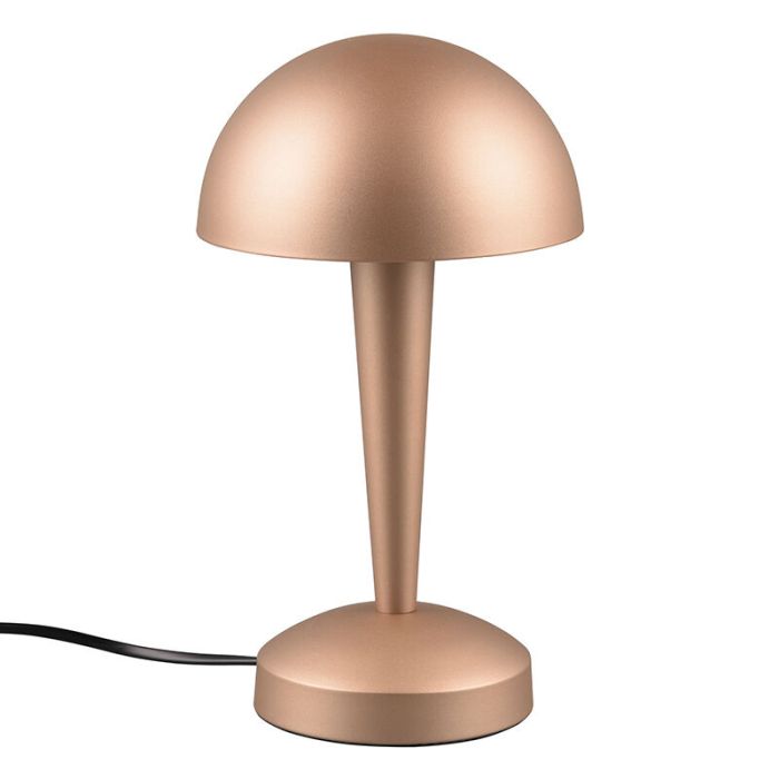 Lampe de table moderne taupe, Delila, avec variateur tactile