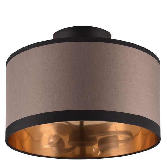 Lampe plafond moderne taupe, Denley