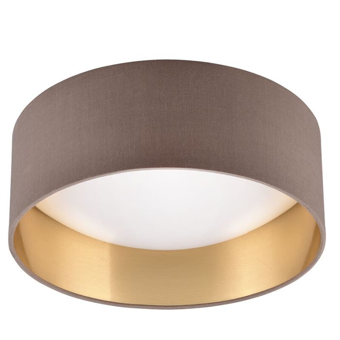 Lampe plafond moderne taupe, Erdi, 12W, 3000K LED